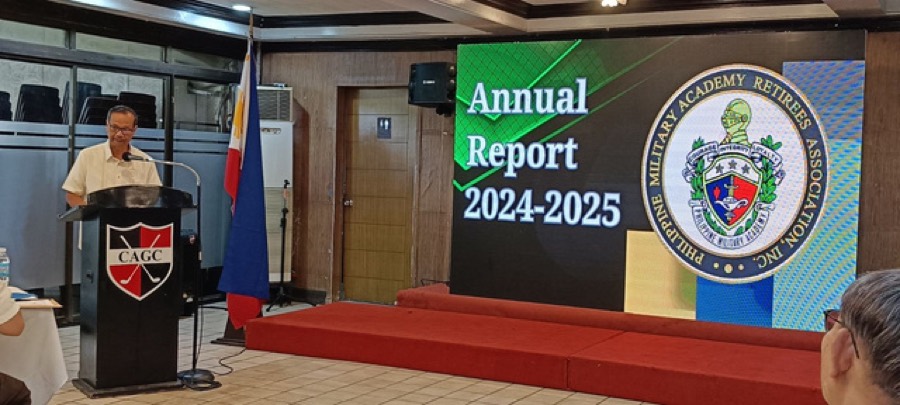 Cavalier Ricardo A. David Jr. ’77 presents the PMARAI Annual Report for AY2024-2025.